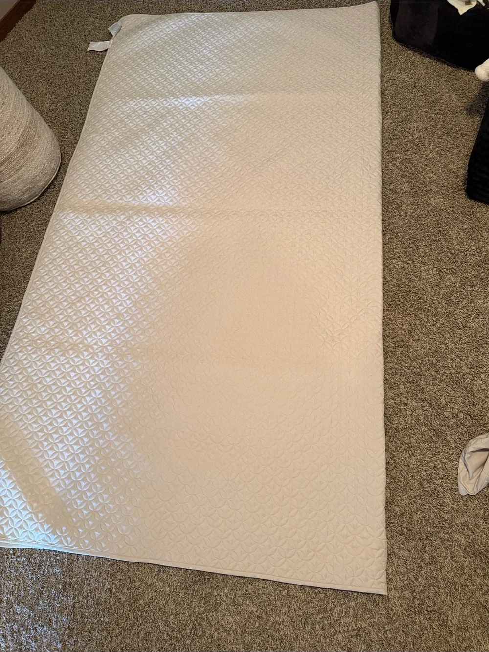 Quilted Pillow and Bedding  Set - Cream